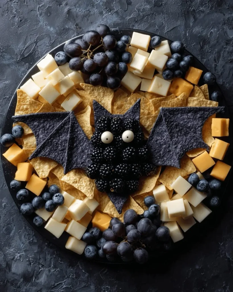 45 Halloween Potluck Recipes Everyone Will Want to Try 5 Halloween Bat Snack Board