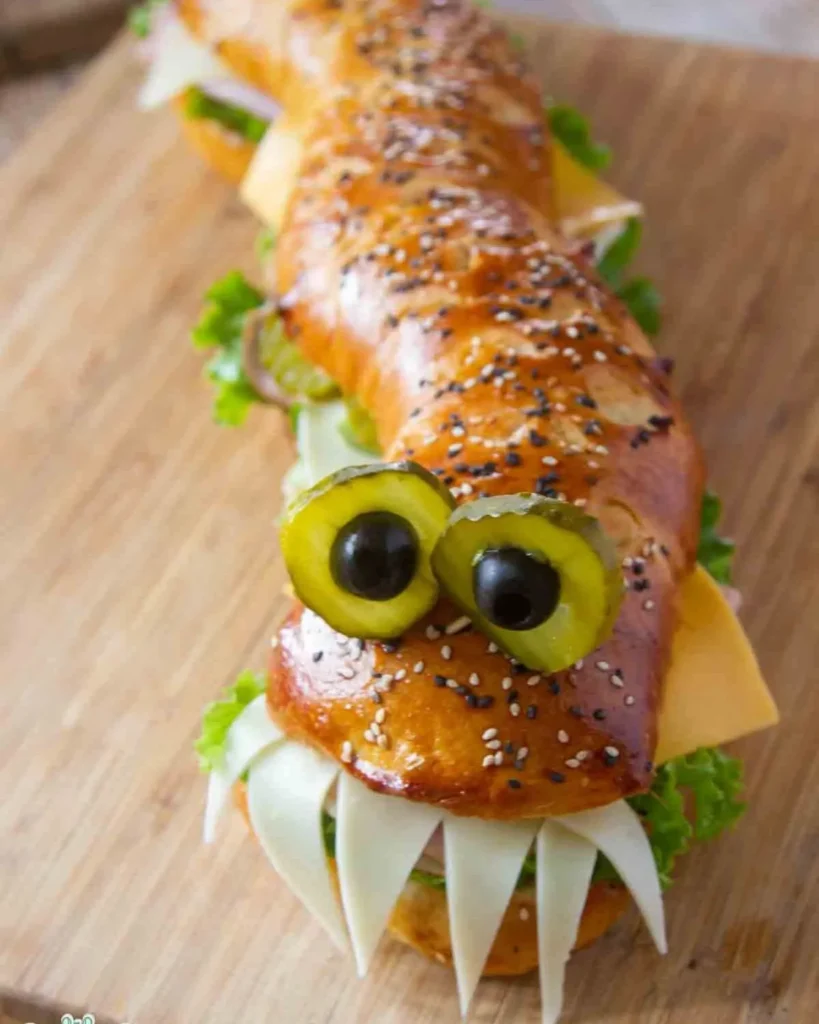 17 Halloween Finger Food Ideas for a Spooky Party Everyone Will Love 8 Halloween Monster Sandwich
