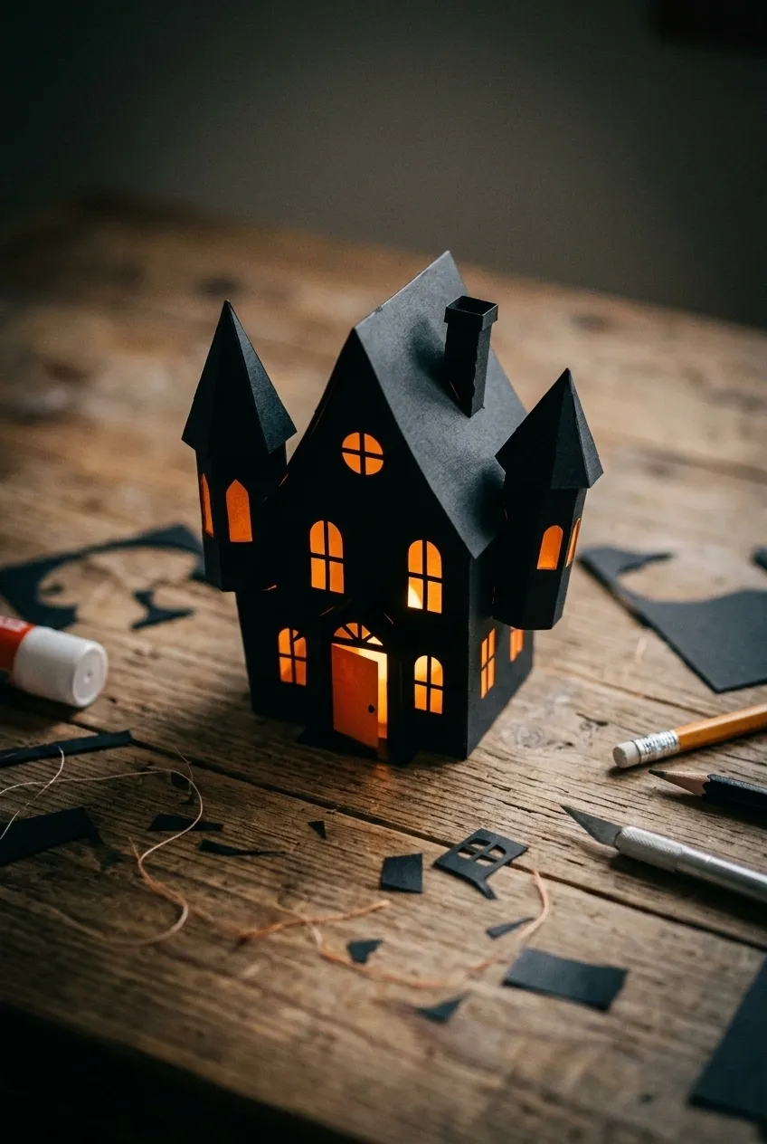25 Spooky Season Halloween Crafts 20 Haunted House Craft