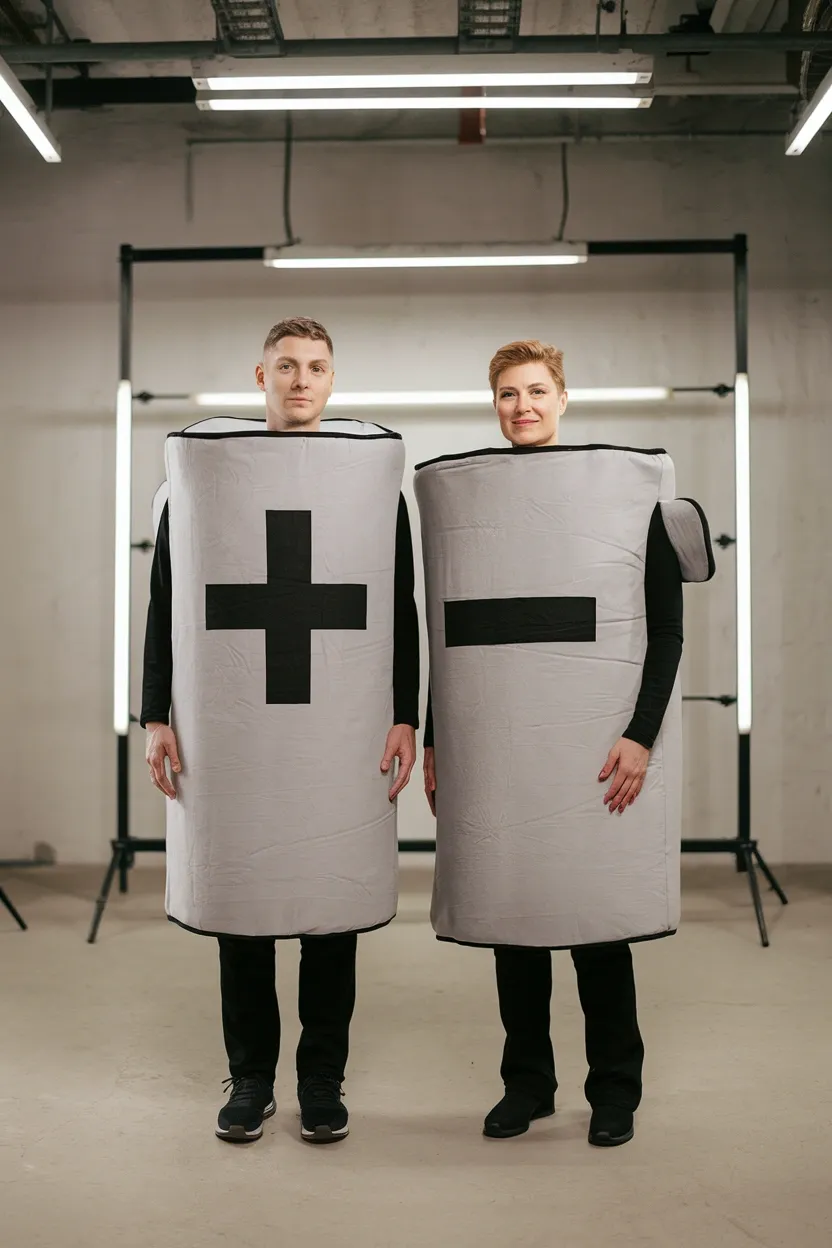 25 Unique Couple Halloween Costume Ideas 4 Human Battery Terminals