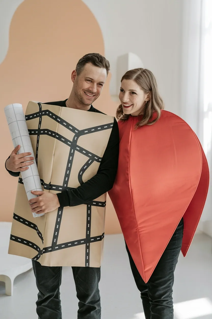25 Unique Couple Halloween Costume Ideas 11 Human GPS Pin