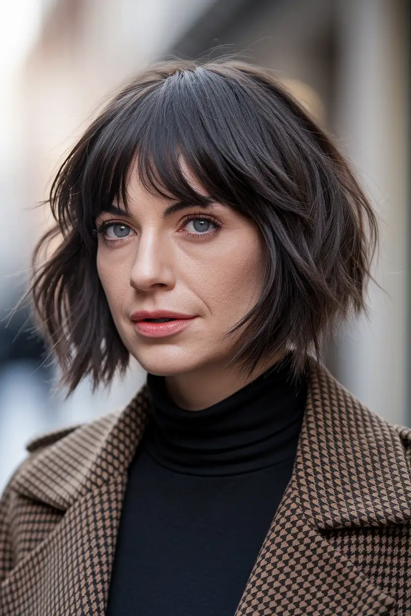 24 Flattering Fall Haircuts for Chubby Faces in 2026 12 Italian Textured Bob