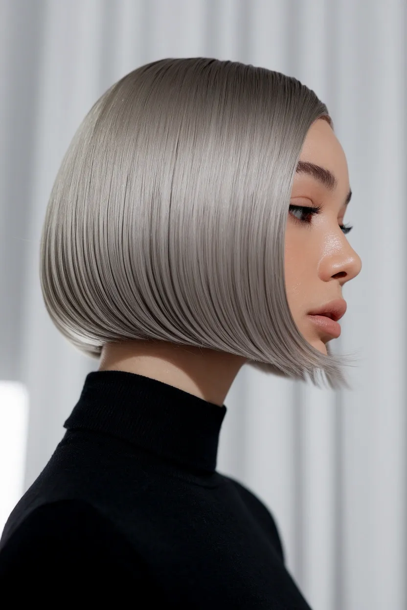 28 Short Haircuts for Women With Round Chubby Faces 29 Jawline Grazing Bob