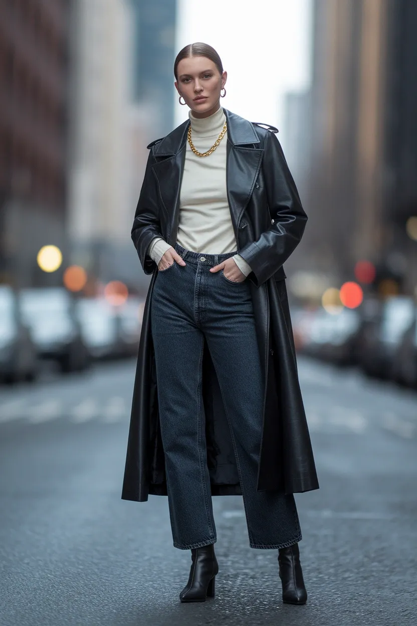 29 Stylish Fall Outfit Ideas for 2026 6 Leather Trench Coat Outfit