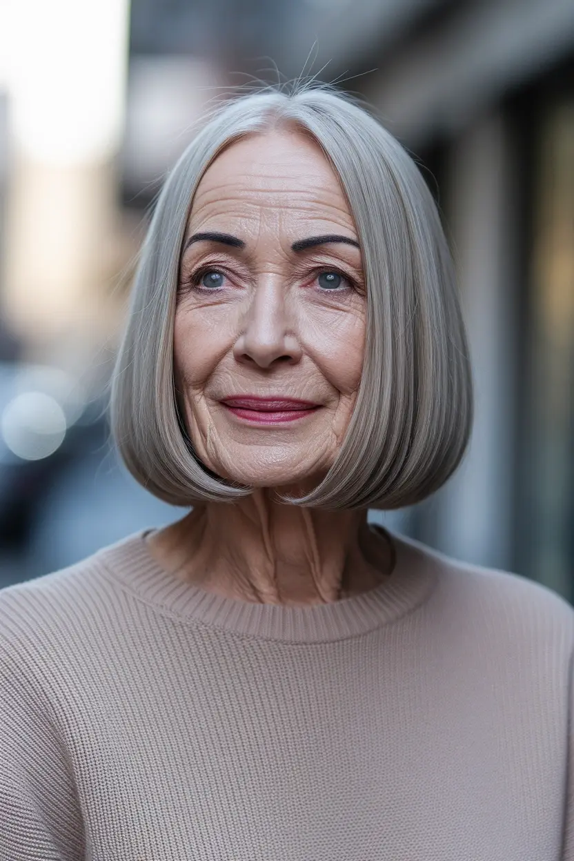 50 Gorgeous Hairstyles for Women Over 60 40 Low Effort Chic Bob