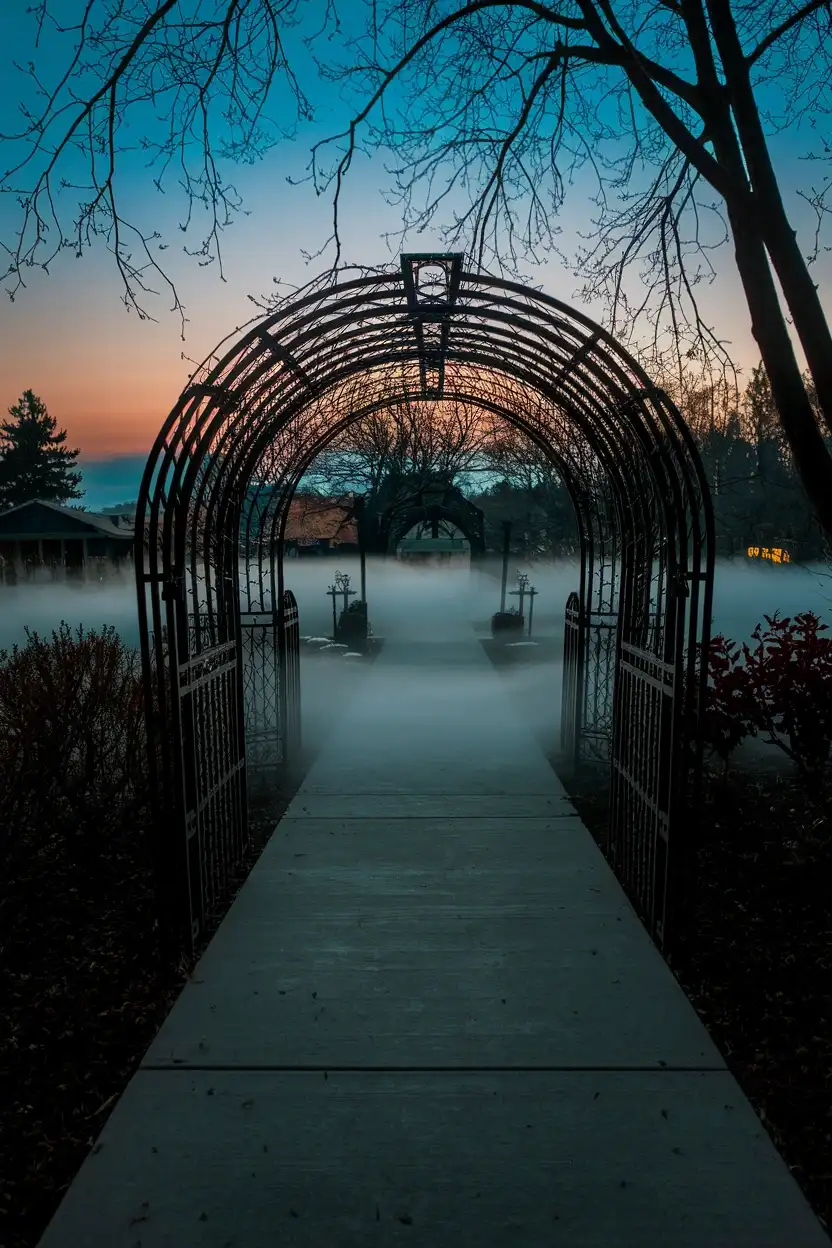 27 Wicked Halloween Archway Ideas 7 Low Lying Fog Tunnel