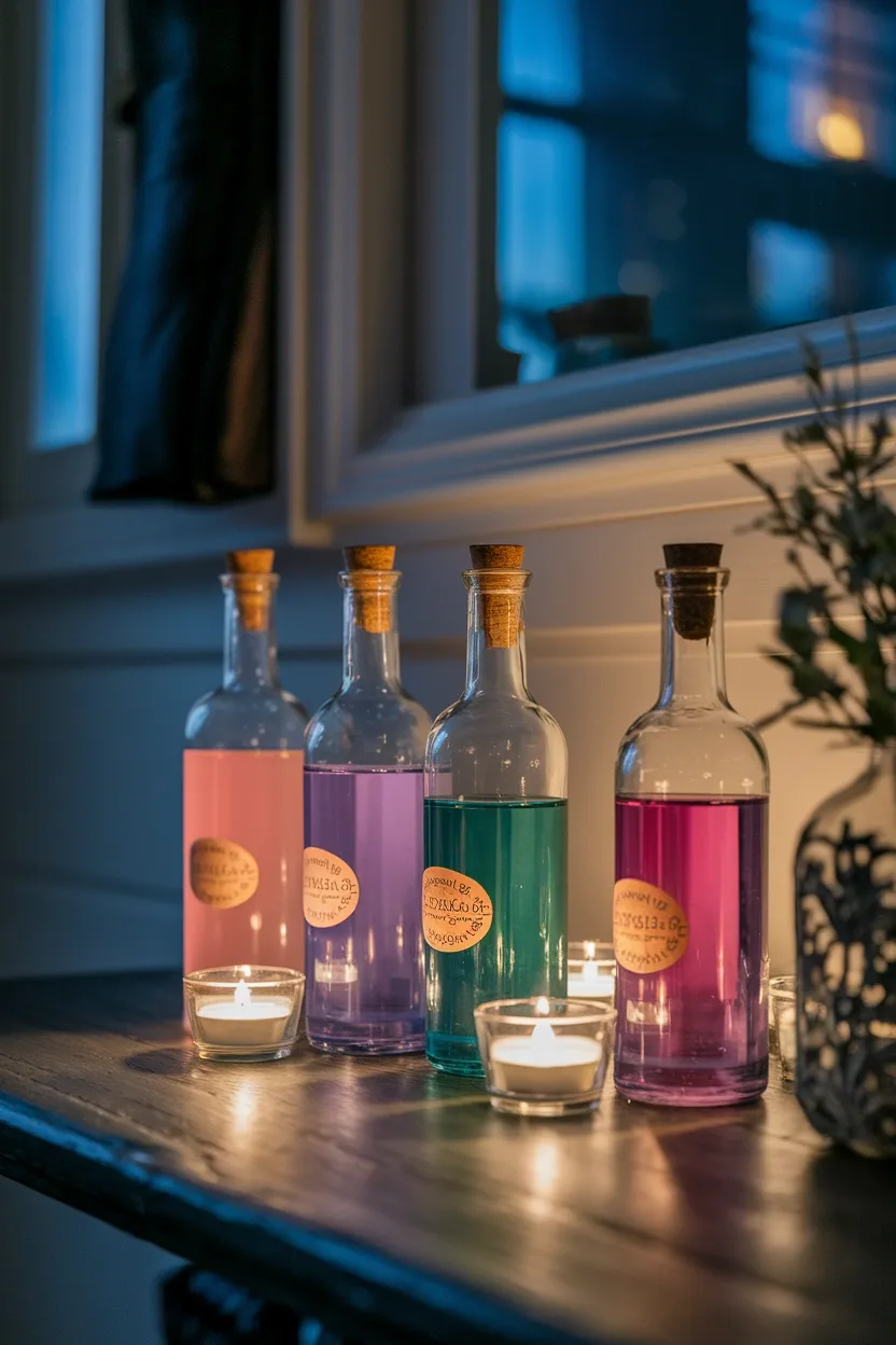 27 Whimsical Halloween Decor Ideas for a Fun Spooky Season 22 Magic Potion Bottles