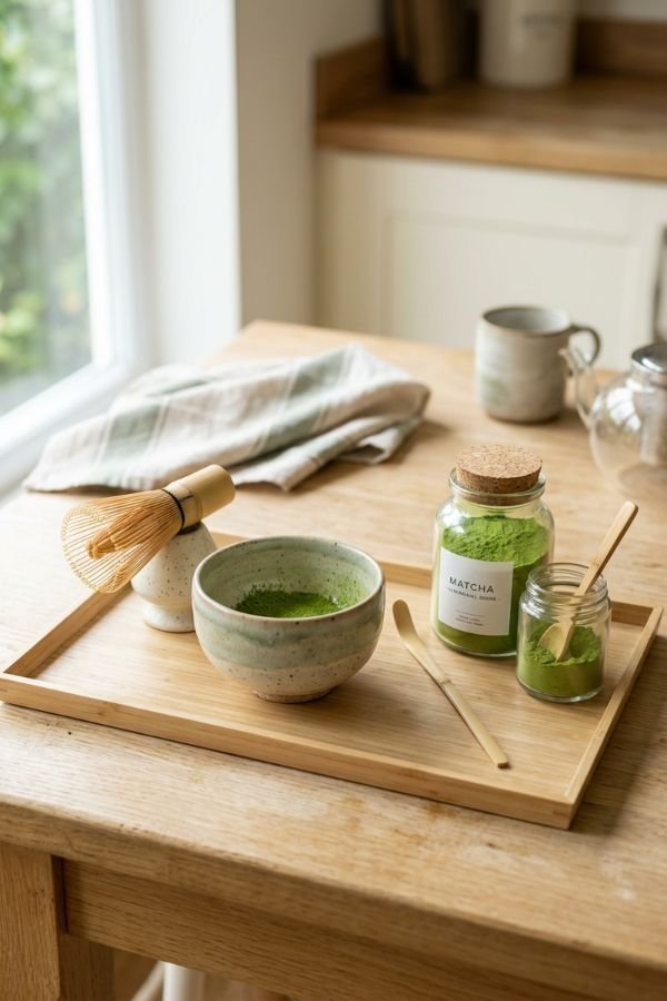 25 Genius DIY Coffee Bar Ideas for Your Home 11 Matcha Station Setup