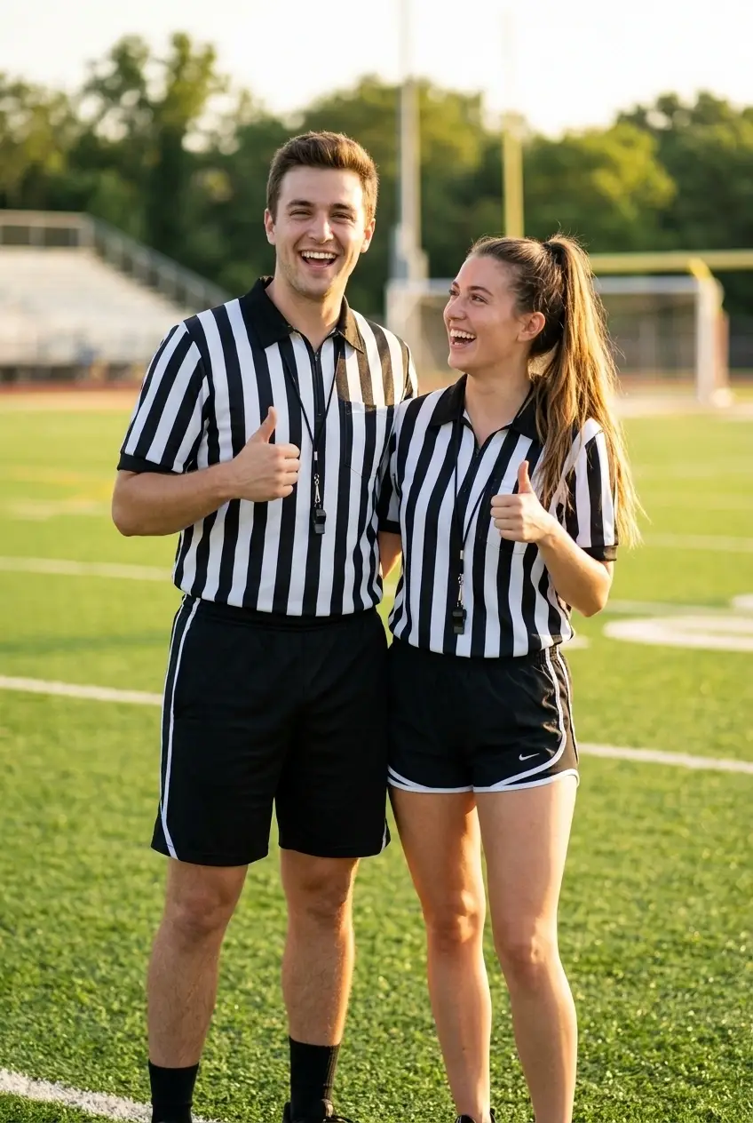 25 Matching Couple Halloween Costumes 17 Matching Referee Stripes