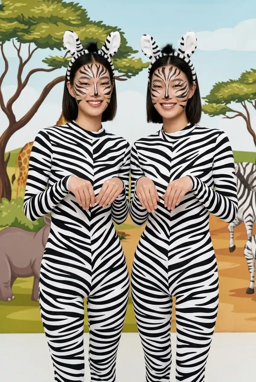 25 Matching Couple Halloween Costumes 9 Matching Zebra Stripes