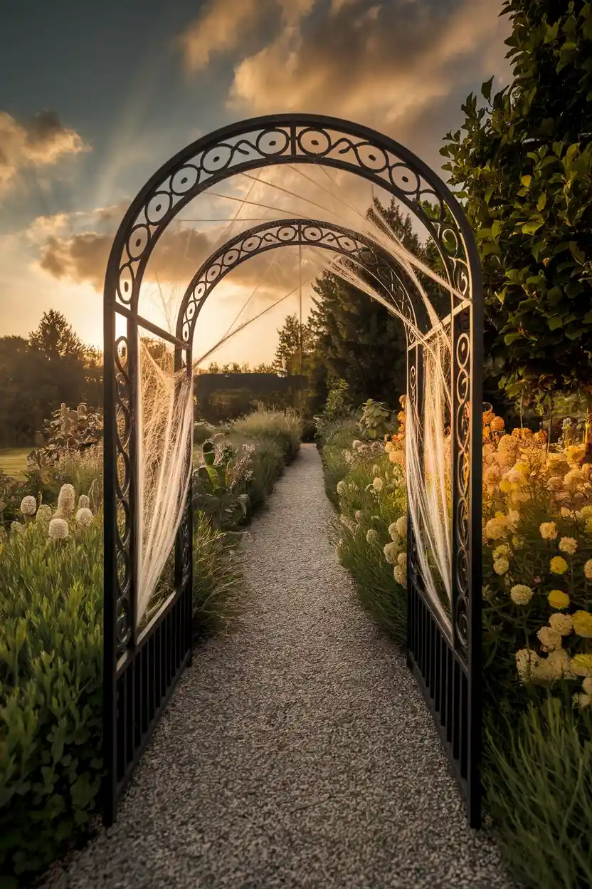 27 Wicked Halloween Archway Ideas 6 Metal Garden Arch