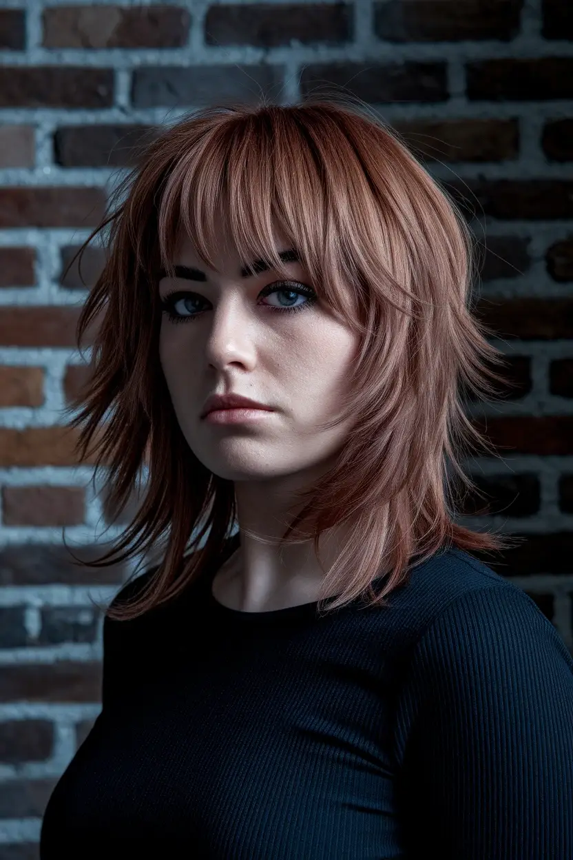 26 Flattering Haircuts for Women With Chubby Round Faces 22 Modern Mullet Cut 1