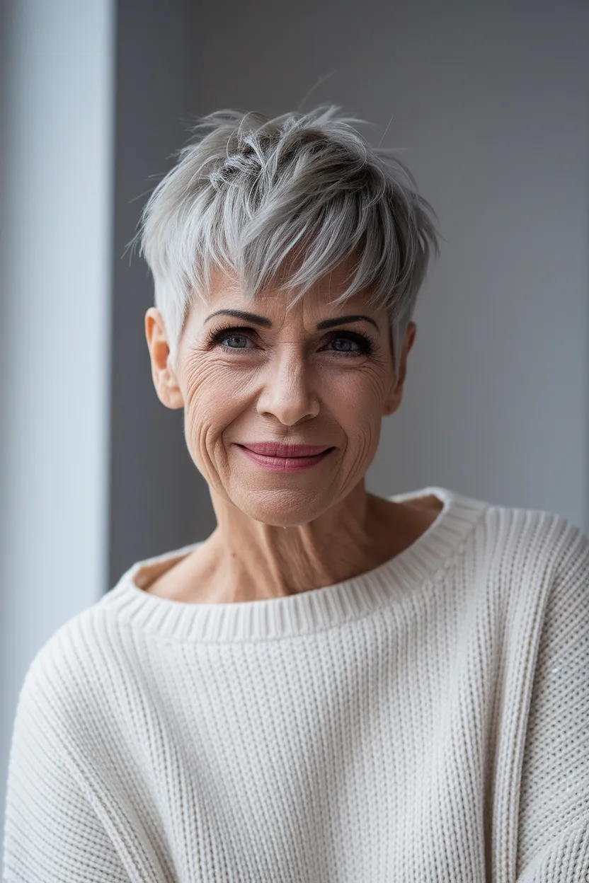 50 Gorgeous Hairstyles for Women Over 60 2 Modern Pixie Cut