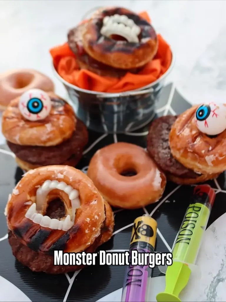 7 Halloween BBQ Recipes: Spooky Grilled Food Ideas for Your Party 4 Monster Burger Donuts