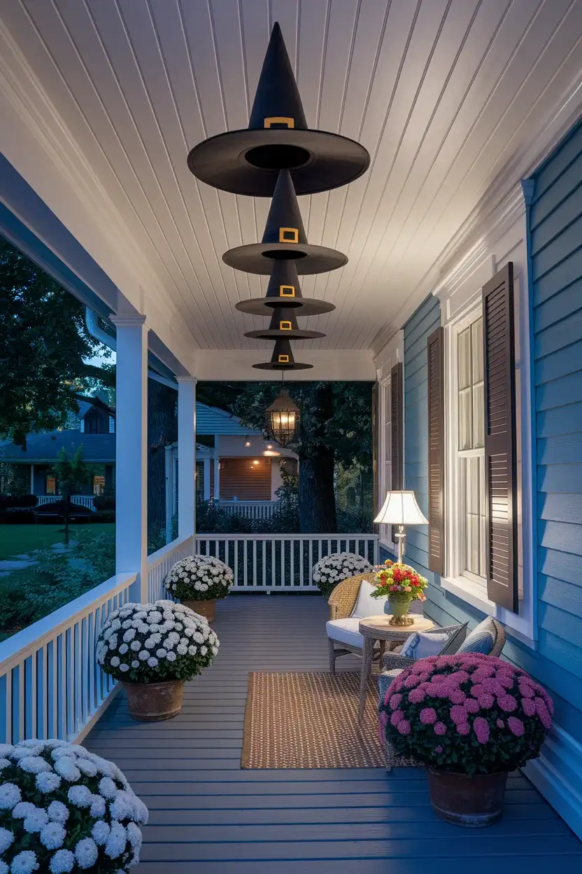 27 Outdoor Halloween Decor Trends to Try in 2026 21 Multi Tiered Hat Canopy