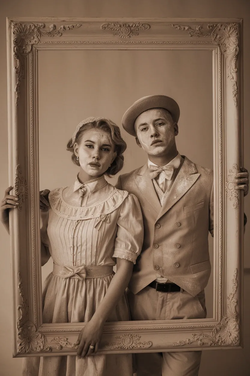 25 Unique Couple Halloween Costume Ideas 10 Old Faded Photograph
