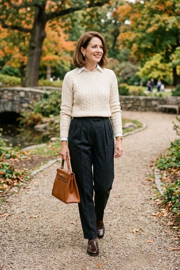 25 Stylish Outfits for Women Over 40 10 Old Money Layers