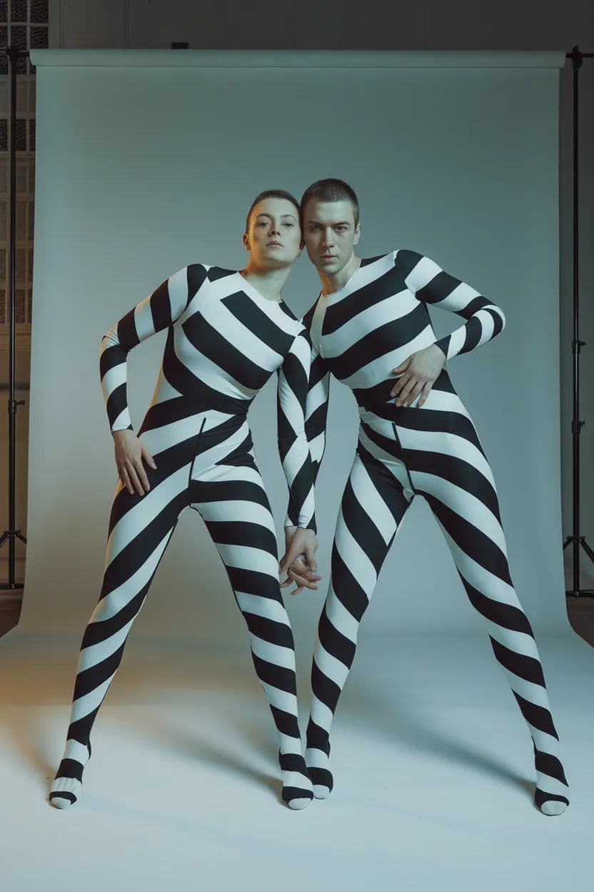 25 Unique Couple Halloween Costume Ideas 2 Optical Illusion Duo