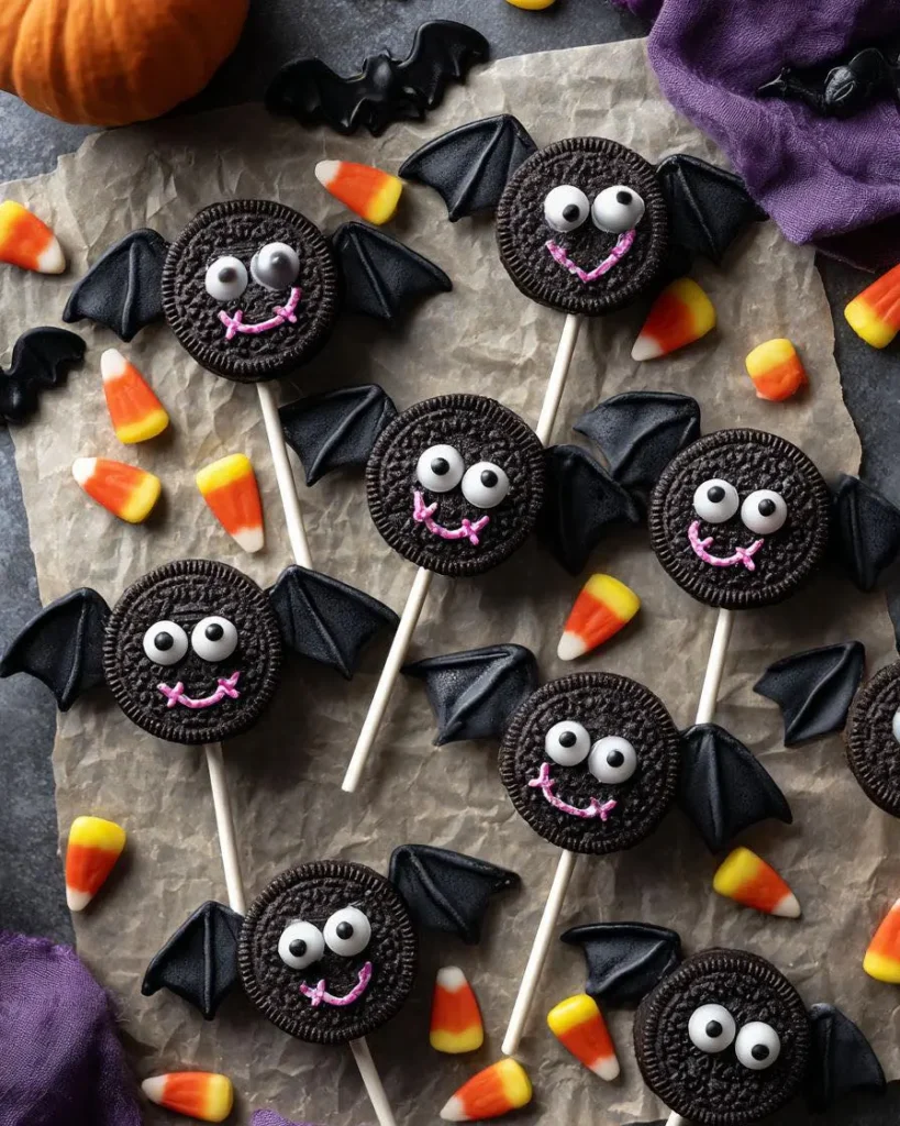 20 Halloween Party Food Ideas for a Spooky and Delicious Celebration 8 Oreo Bats with Candy Eyes