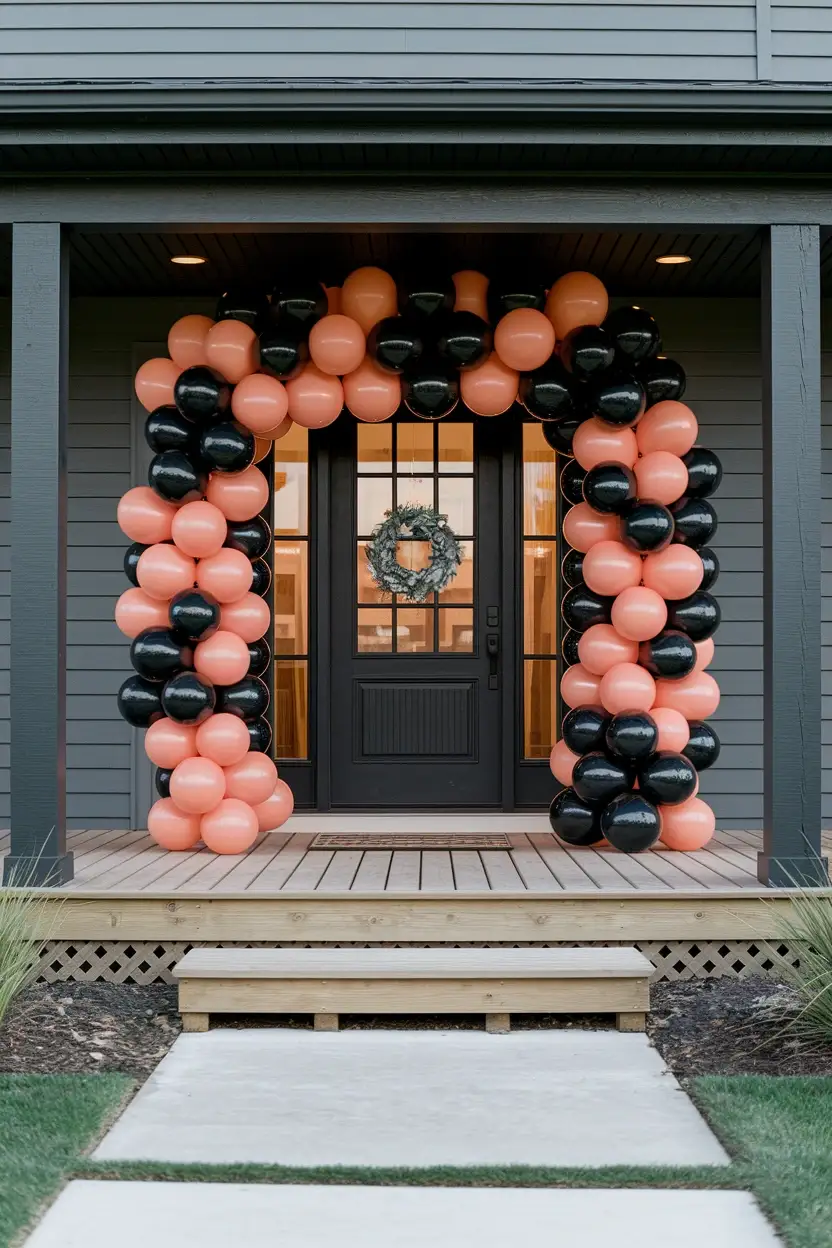 27 Outdoor Halloween Decor Trends to Try in 2026 13 Organic Balloon Archway
