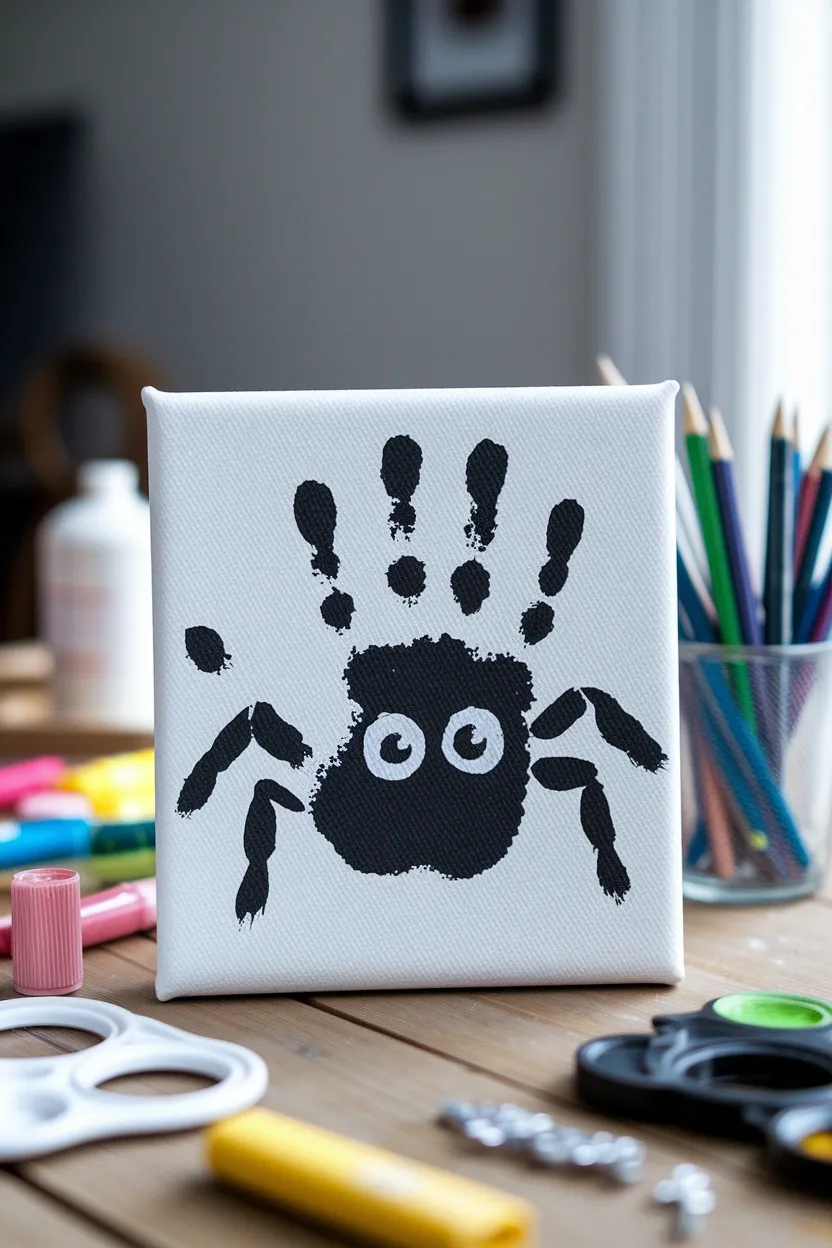 30 DIY Halloween Crafts That Pack More Punch Than Dracula’s Espresso 31 Painted Handprint Spiders