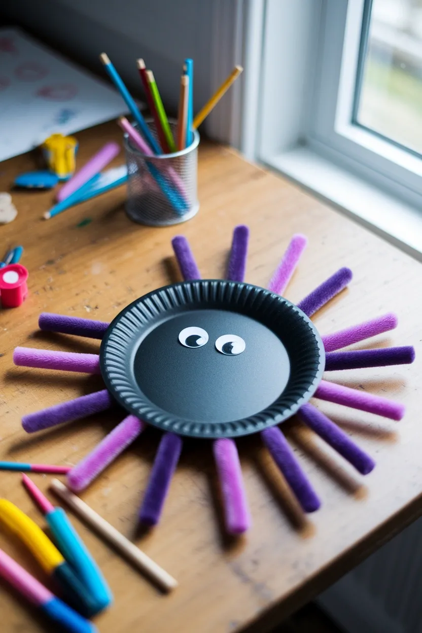 30 DIY Halloween Crafts That Pack More Punch Than Dracula’s Espresso 19 Paper Plate Spider Craft