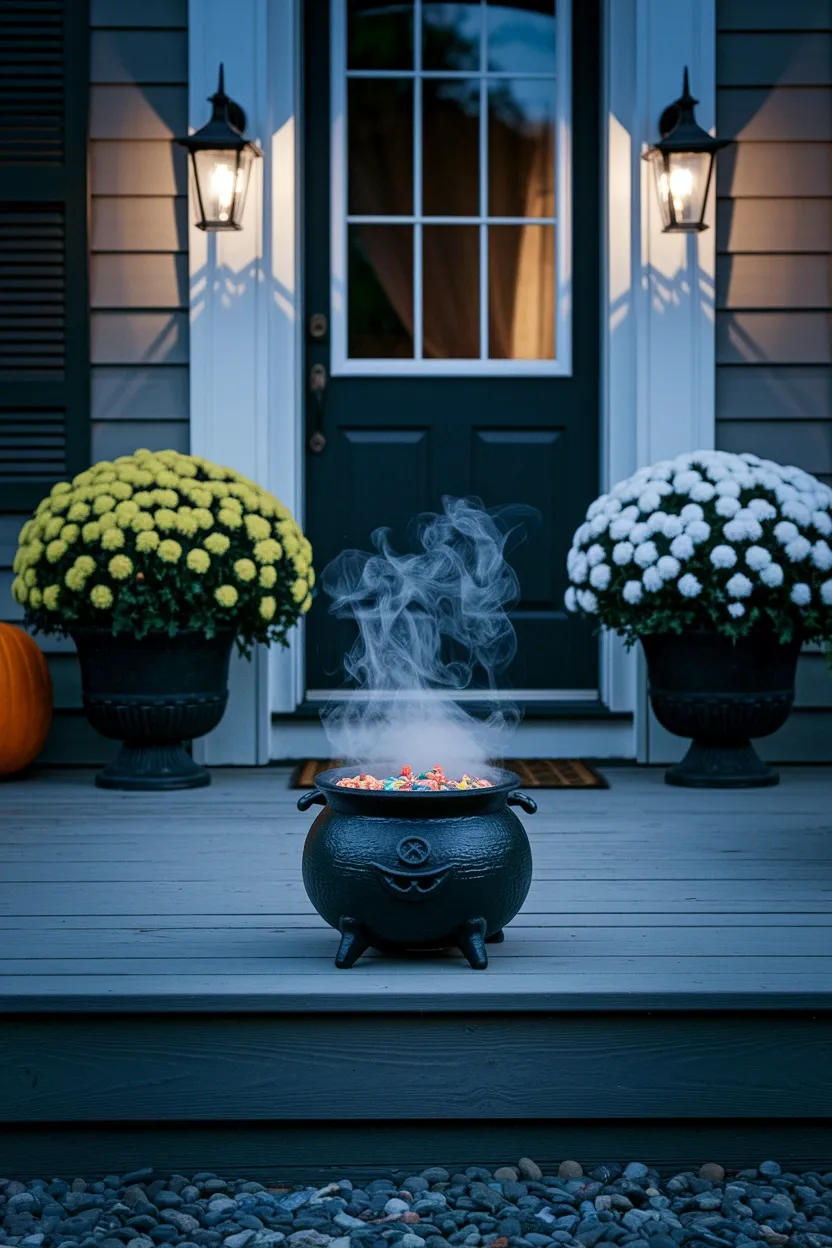 23 Cheap Dollar Store Halloween Decorations 9 Plastic Cauldron Upgrade
