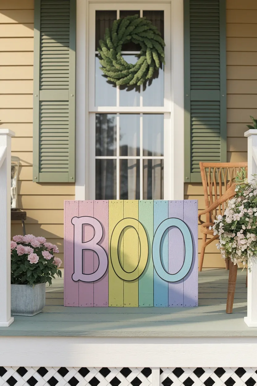 27 Whimsical Halloween Decor Ideas for a Fun Spooky Season 23 Playful Porch Sign