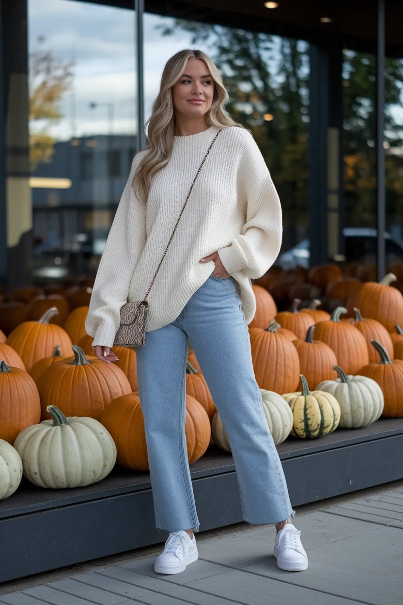 23 Casual Pumpkin Patch Outfit Ideas 10 Relaxed Straight Leg Jeans