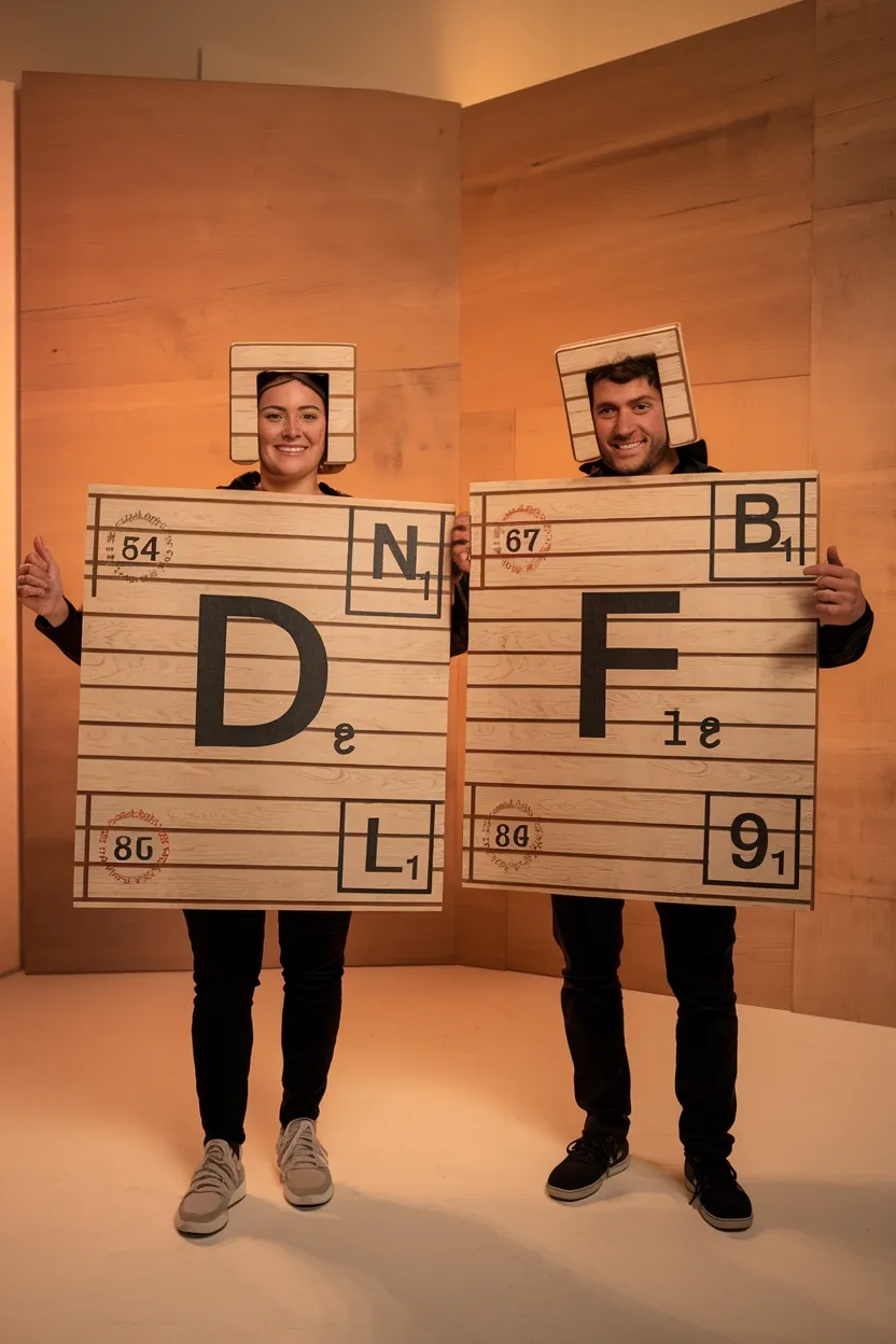 25 Unique Couple Halloween Costume Ideas 17 Scrabble Tile Set