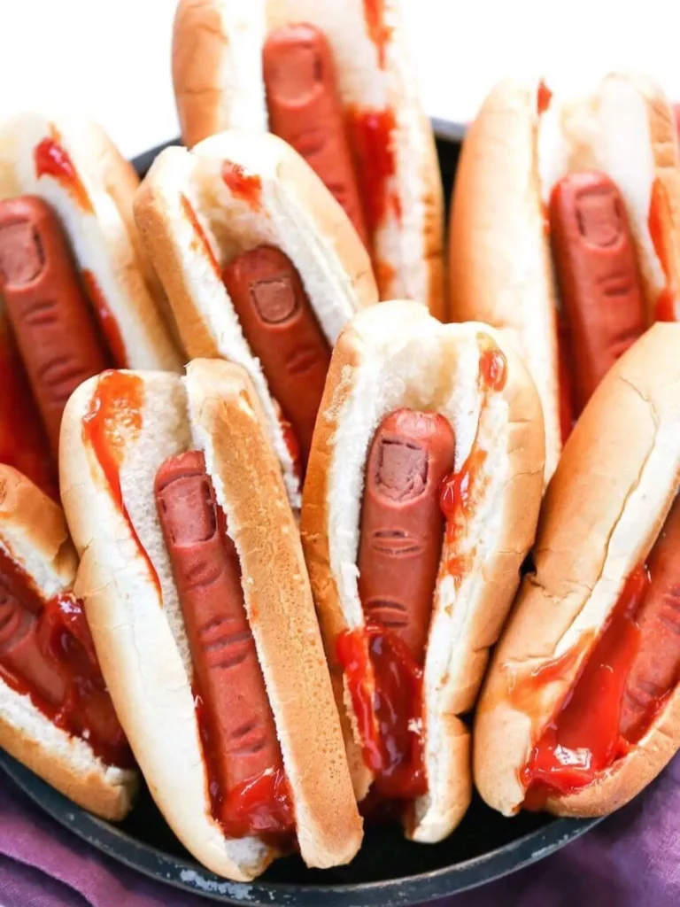 17 Halloween Finger Food Ideas for a Spooky Party Everyone Will Love 13 Severed Finger Hot Dogs – Halloween Party Snack