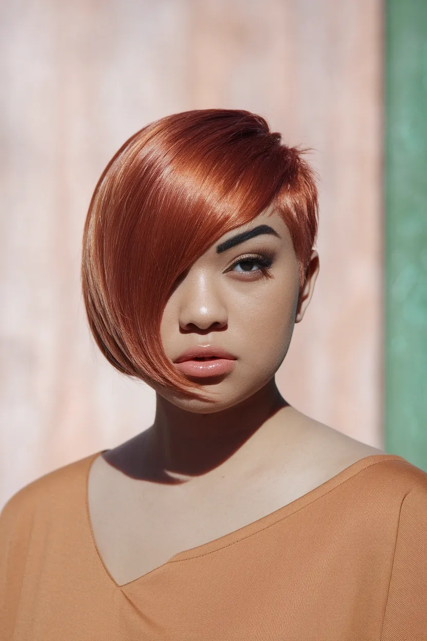 28 Short Haircuts for Women With Round Chubby Faces 19 Short Asymmetrical Cut