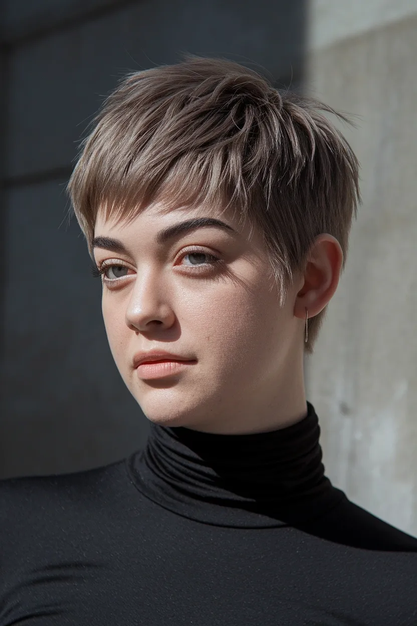 28 Short Haircuts for Women With Round Chubby Faces 5 Short Bixie Cut