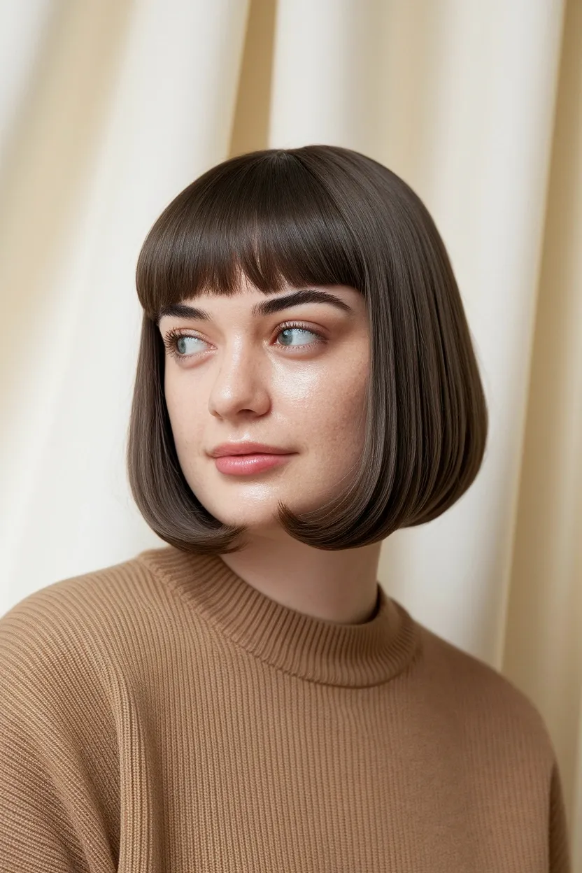 28 Short Haircuts for Women With Round Chubby Faces 28 Short Bob With Bangs