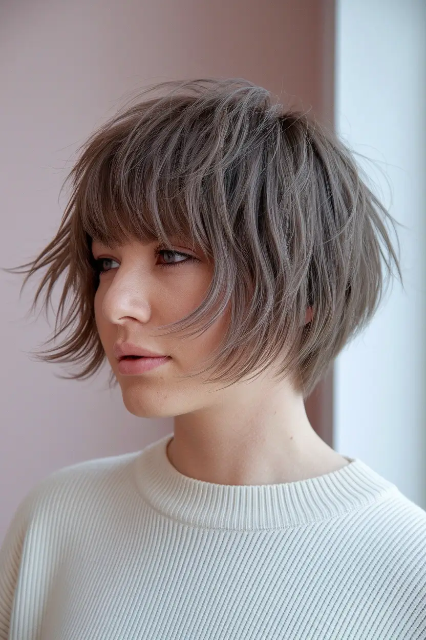 28 Short Haircuts for Women With Round Chubby Faces 6 Short Shag Cut