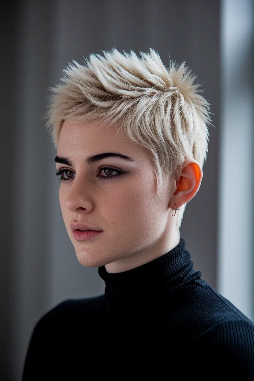 28 Short Haircuts for Women With Round Chubby Faces 9 Short Spiky