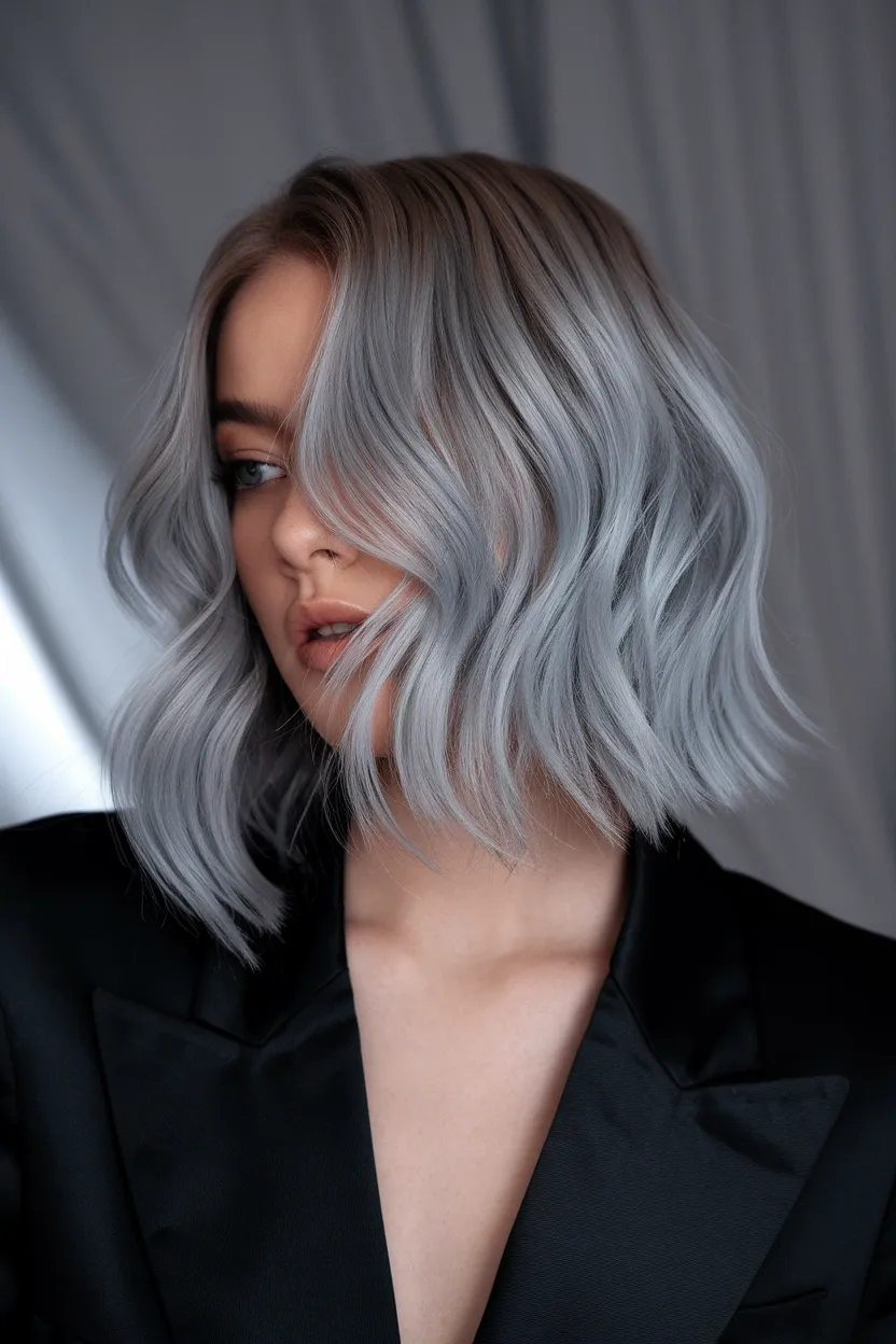 32 Gorgeous Hairstyles for Women Over 60 to Try 21 Silver Balayage Bob