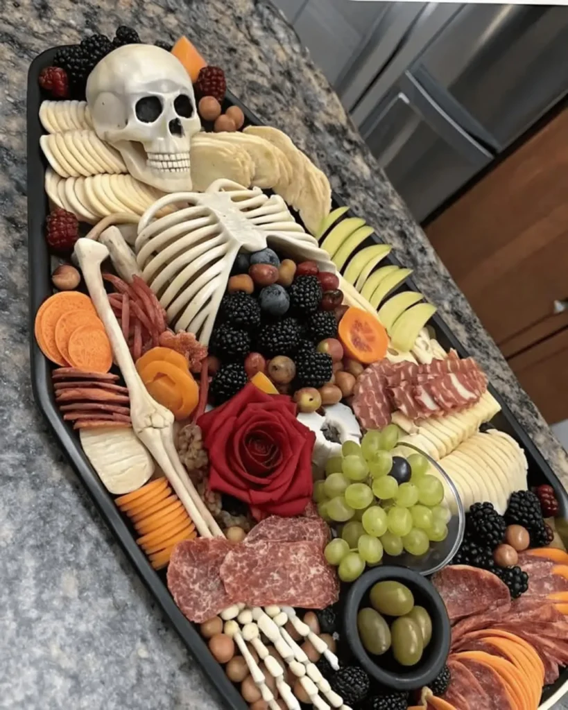 45 Halloween Potluck Recipes Everyone Will Want to Try 2 Skeleton Charcuterie Board