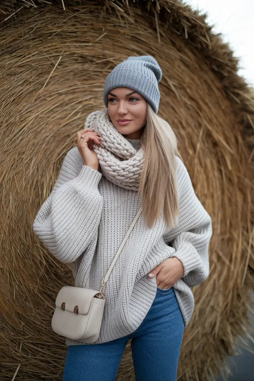 23 Casual Pumpkin Patch Outfit Ideas 12 Slouchy Beanie And Scarf