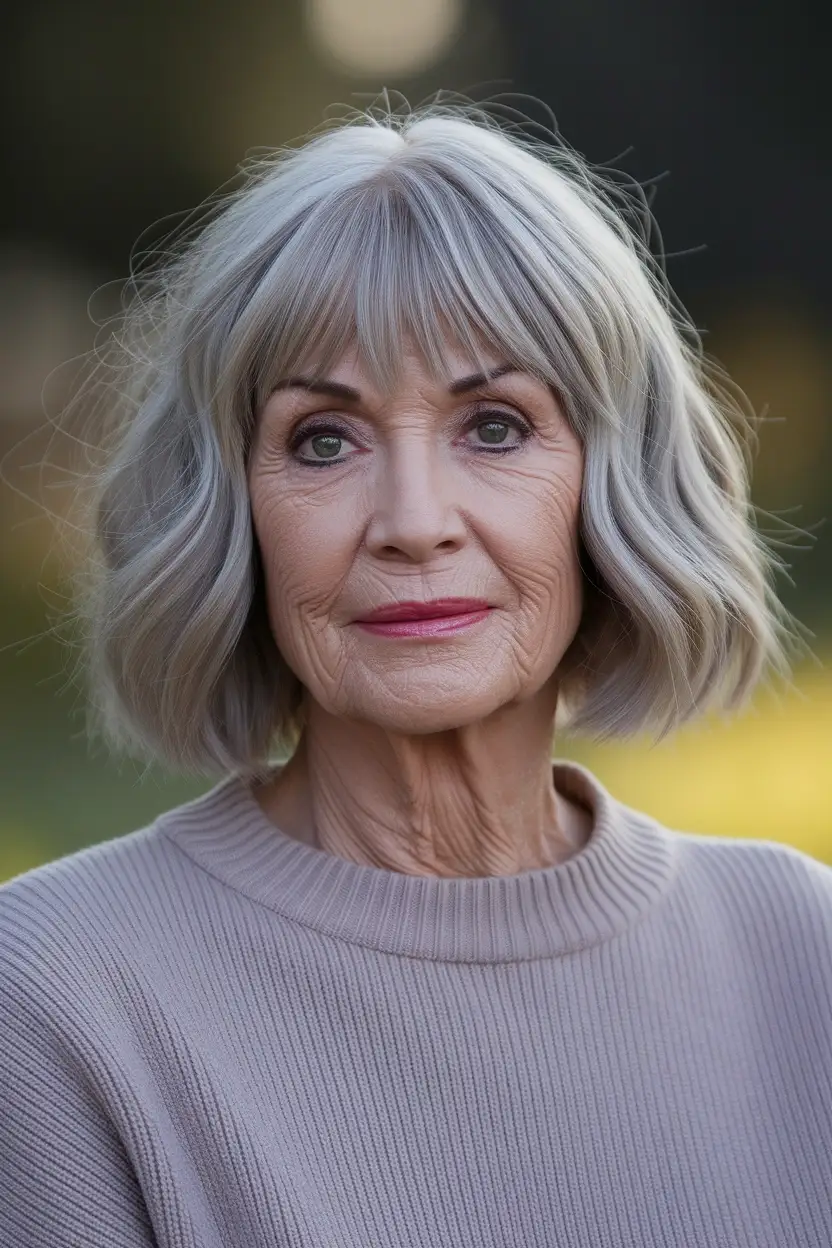 50 Gorgeous Hairstyles for Women Over 60 46 Soft Curtain Lob