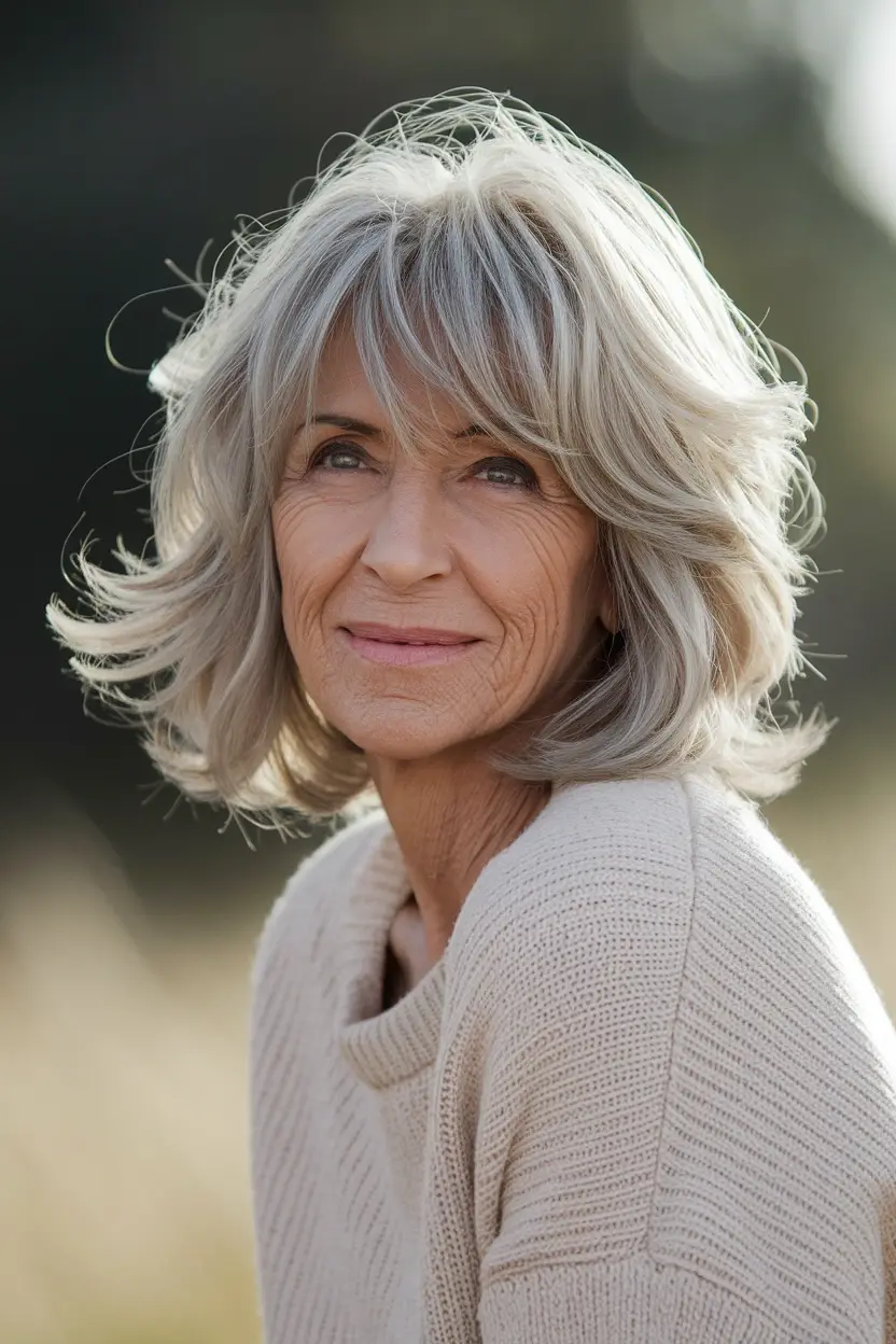 50 Gorgeous Hairstyles for Women Over 60 26 Soft Shag Cut