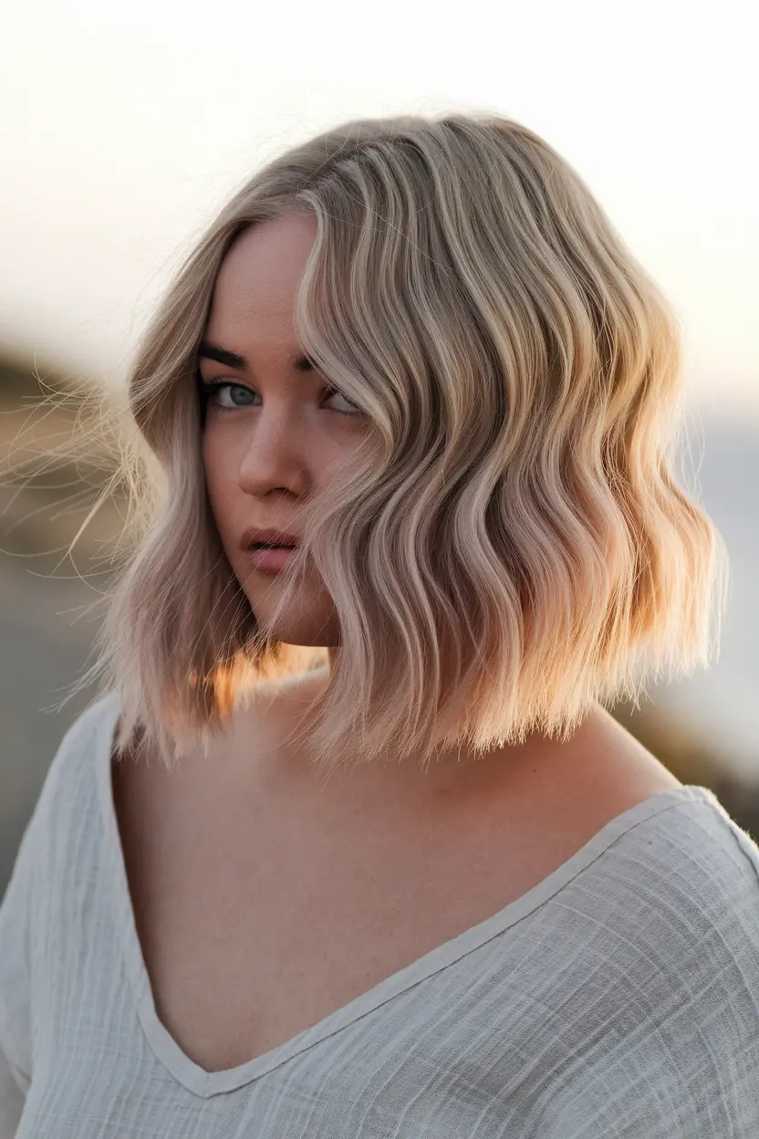 24 Best Haircuts for Women With Round Faces to Try 14 Soft Wave Lob