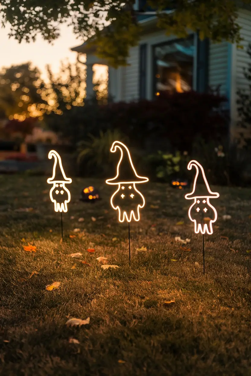 27 Light-Up Halloween Witch Decorations to Make Your Home Spooky 24 Solar Witch Lawn Light