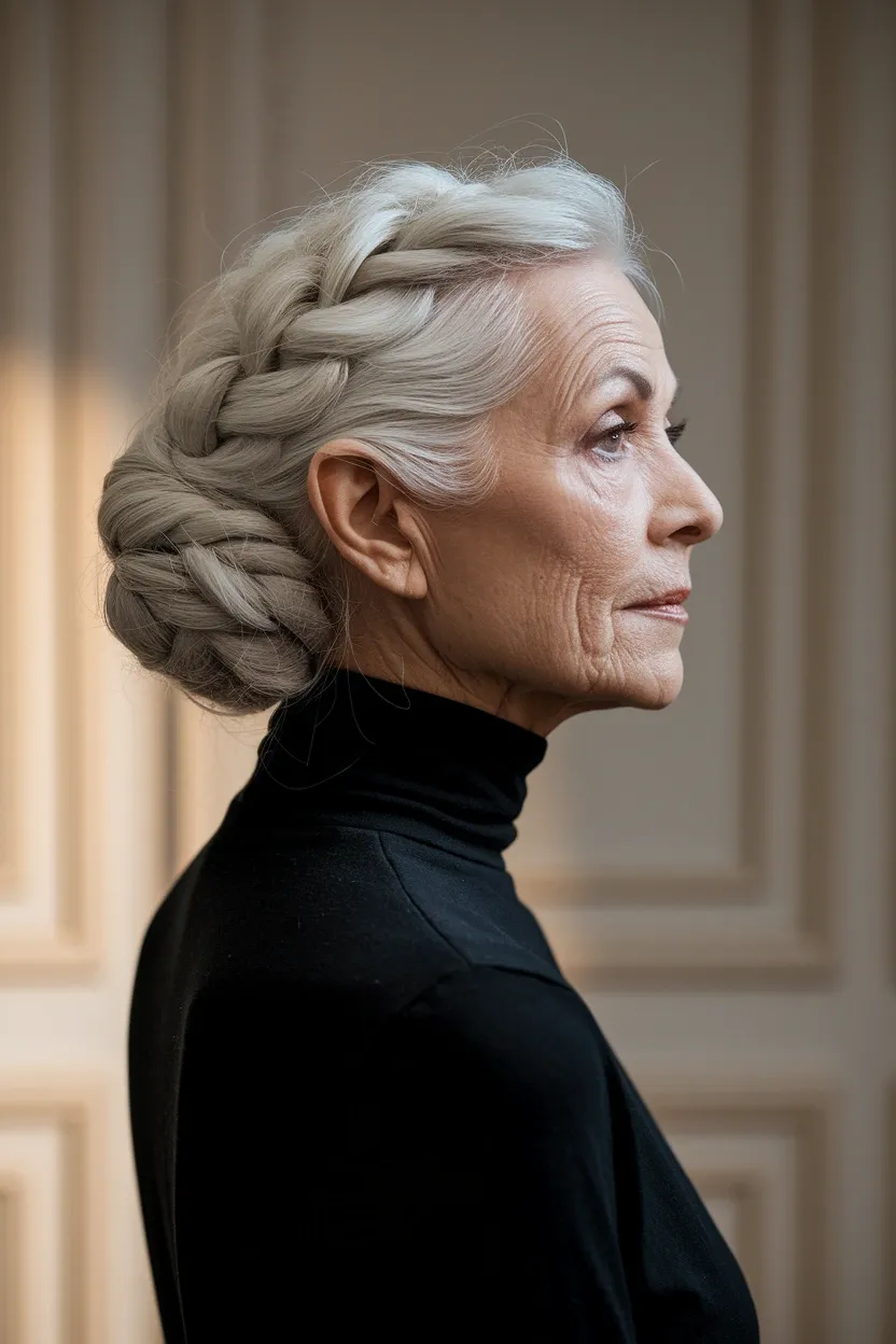 50 Gorgeous Hairstyles for Women Over 60 37 Sophisticated Updo Style