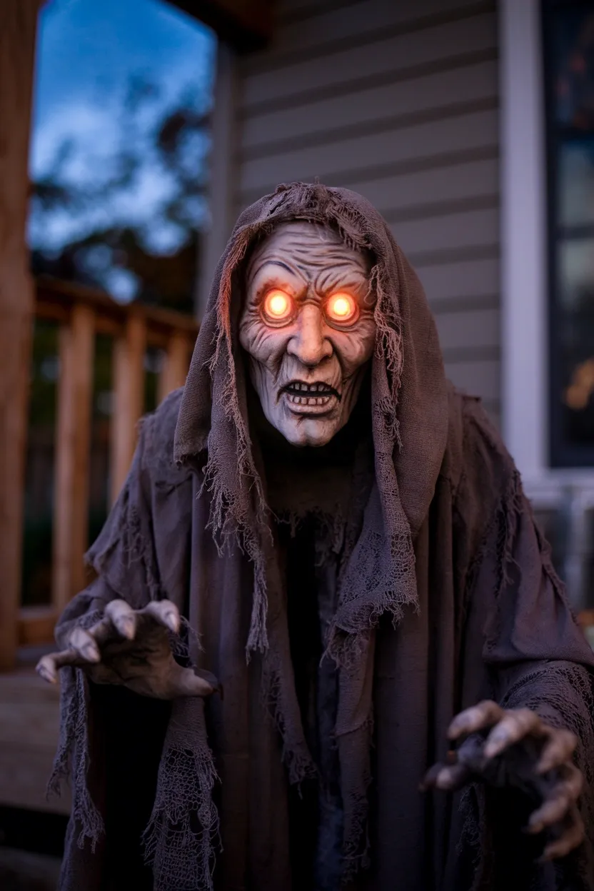 27 Light-Up Halloween Witch Decorations to Make Your Home Spooky 20 Sound Activated Glowing Witch