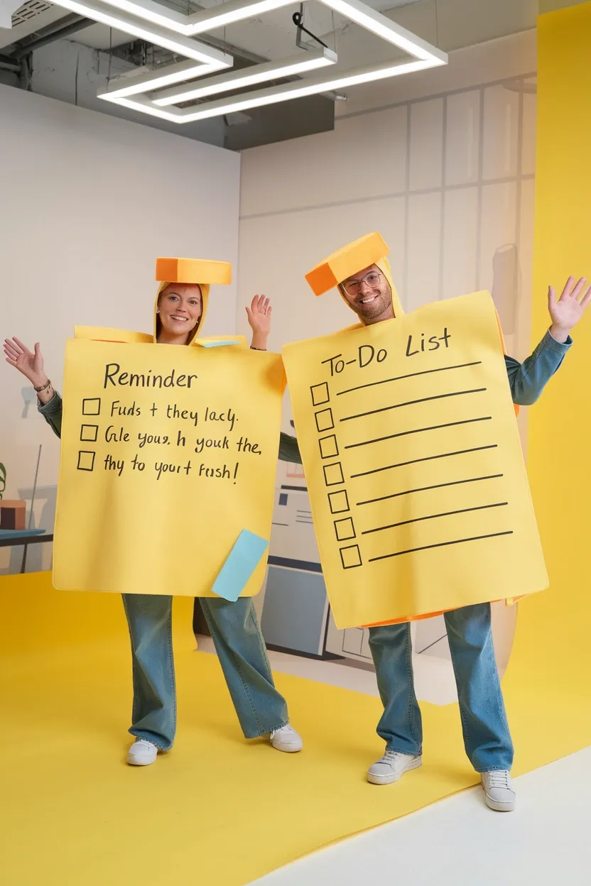 25 Unique Couple Halloween Costume Ideas 20 Sticky Note Reminder