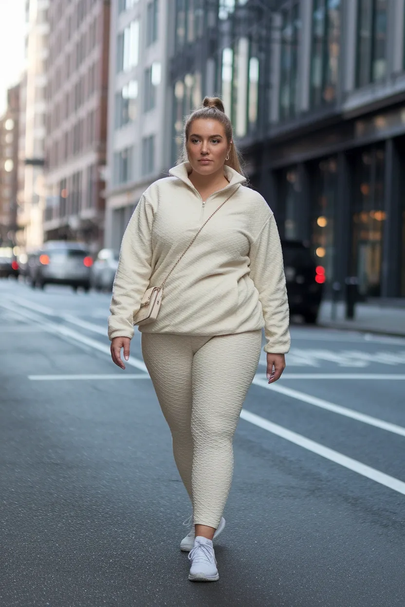 27 Flattering Outfit Ideas for Chubby Girls 21 Stylish Athleisure Set