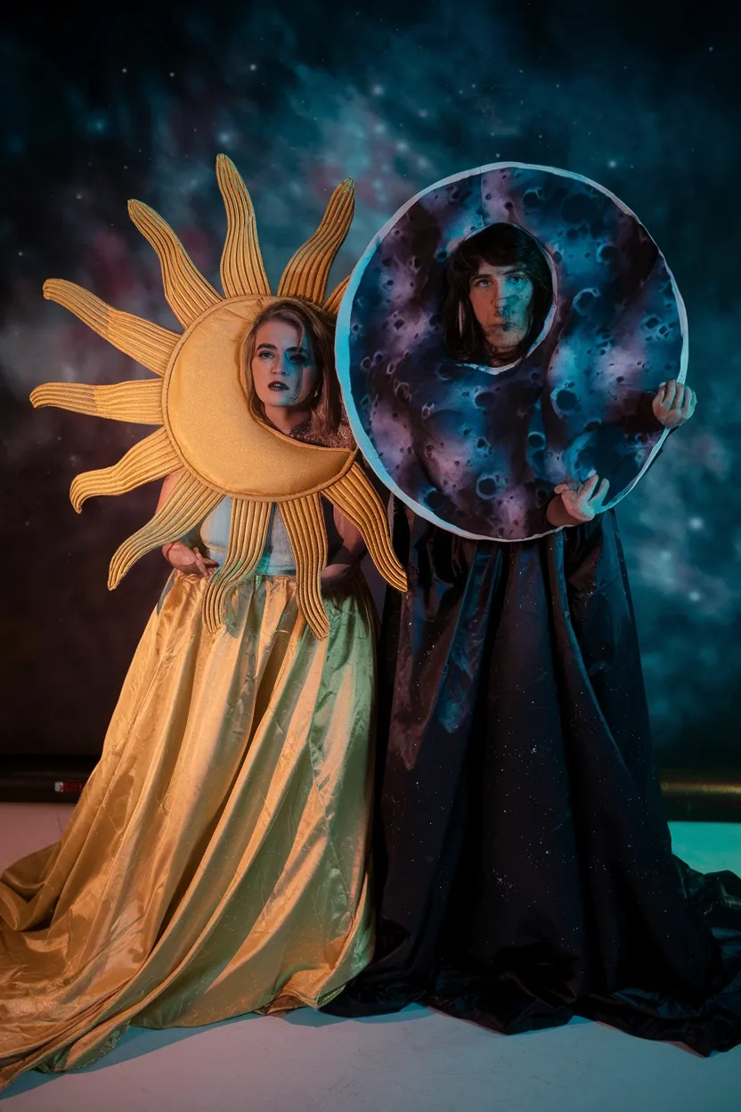 25 Unique Couple Halloween Costume Ideas 9 Sun And Moon Eclipse