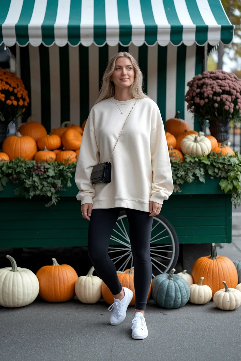 23 Casual Pumpkin Patch Outfit Ideas 2 Sweatshirt And Leggings Set