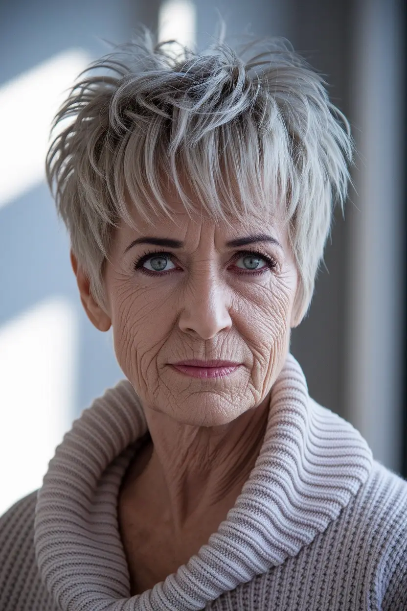 50 Gorgeous Hairstyles for Women Over 60 9 Textured Crop Cut